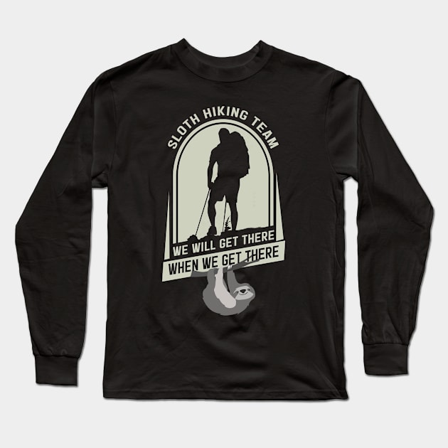 Sloth Hiking Long Sleeve T-Shirt by banayan